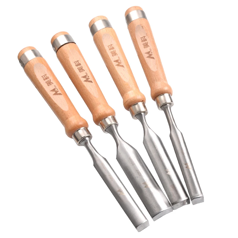 8mm - 28mm 60CR-V Steel Blade Woodworking Carving Chisels Tool Wood Gouge Chisel