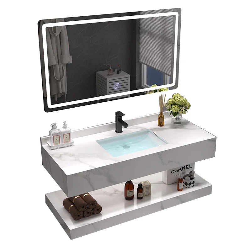 Lanjia AYZ015-100 2023 new 40 inch Traditional Modern Furniture cheap modern furniture Wall bathroom vanity sink