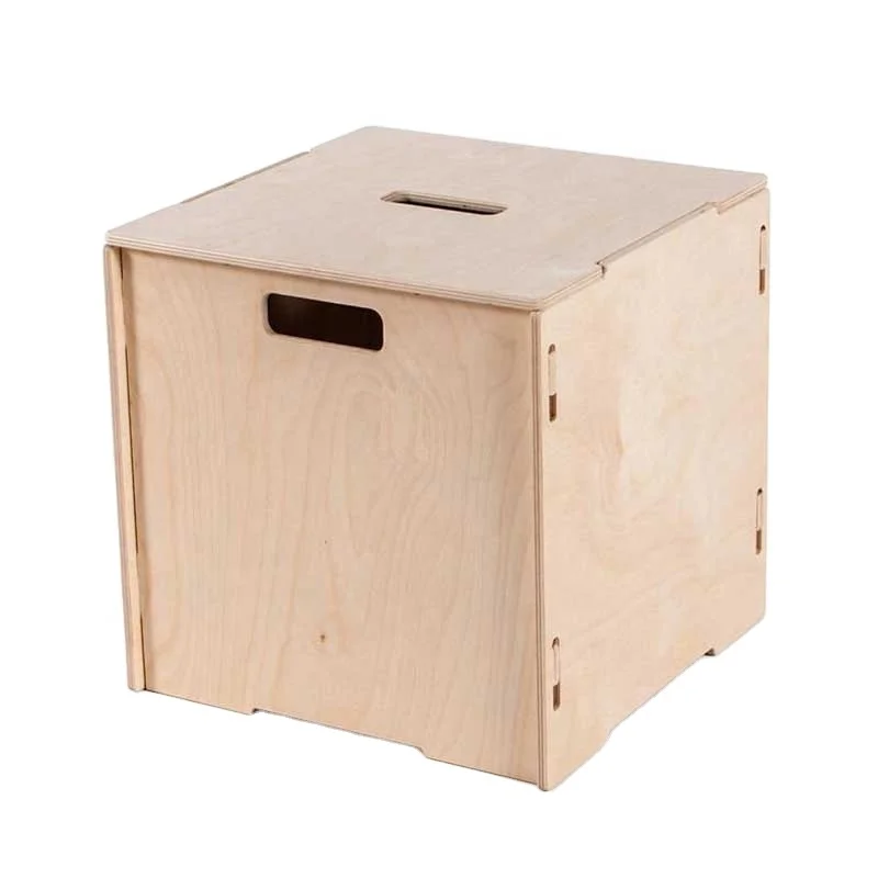 
Kids Playroom Furniture Wooden Storage Box Birch Ply wood Game Box Kids Toy Box 