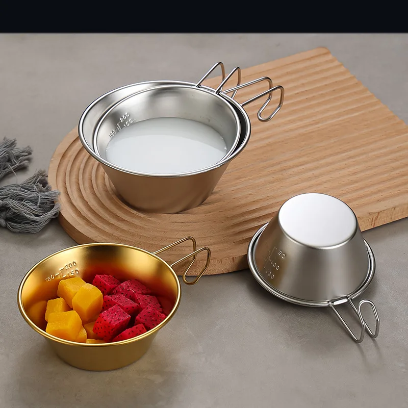 JINQILIN из нержавеющей стали мини-миска для фруктов и овощей Золотое серебро йогурт желе пудинг молочный коктейль