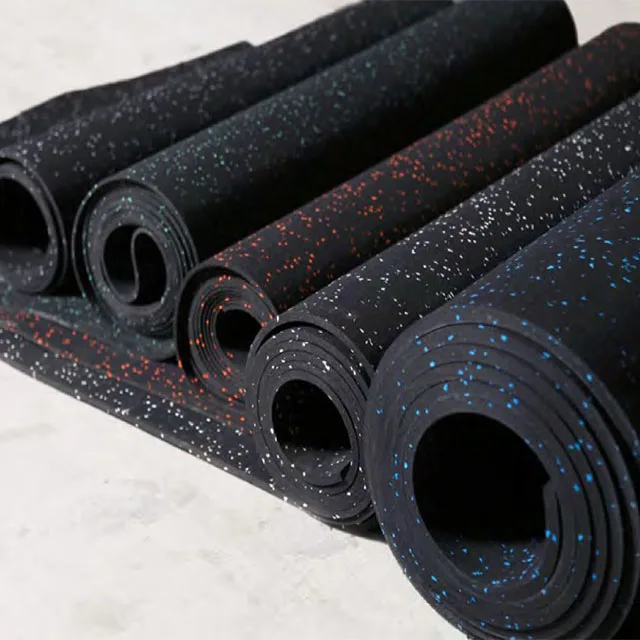 8MM Anti-Slip Epdm Gym Rubber Flooring Rolls Tiles Sports Equipments Rubber Sheet Roll