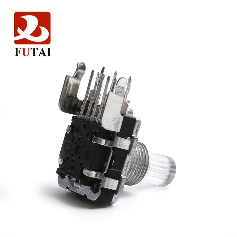 LED EC16 encoder 360 degree rotary encoder with switch multicolor light audio encoder handle length 15MM with switch