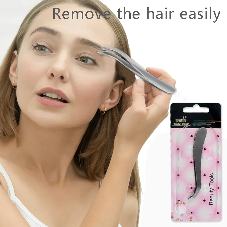 Original Factory Customized Cosmetic Tweezer Slanted Eyebrow Eyelash Tweezer Makeup Tools