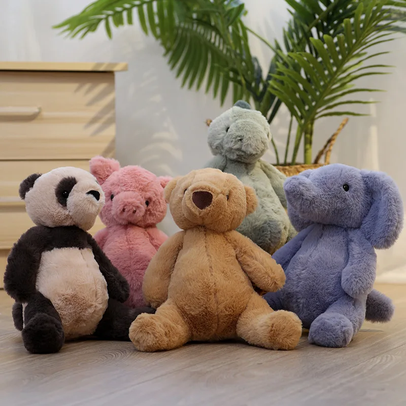 weighted Kawaii Soft mini stuffed animal pig dinosaur elephant  teddy bear wholesale plush toys