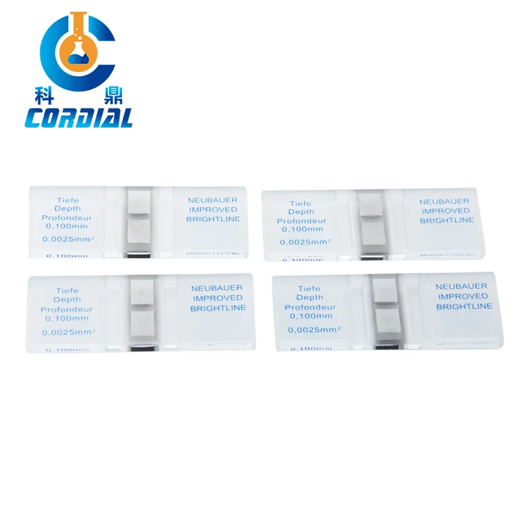 7301 CORDIAL blood cell counting chamber Hemocytometer Blood count board with bright line for lab study
