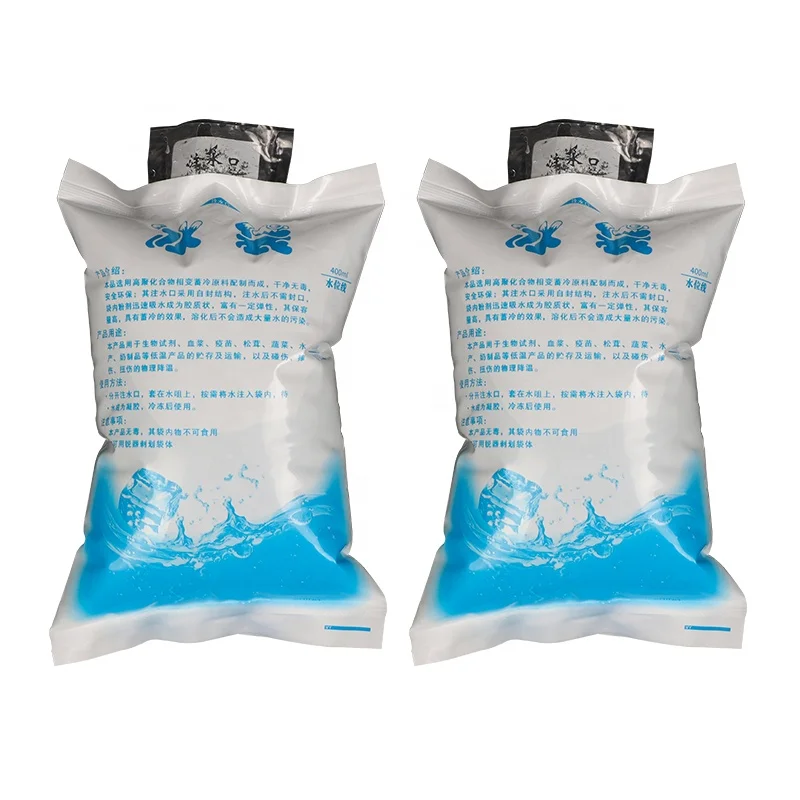 Reusable Injecting Water Gel Freezer Cooler Ice Bag Pack For Cold Chain Packaging