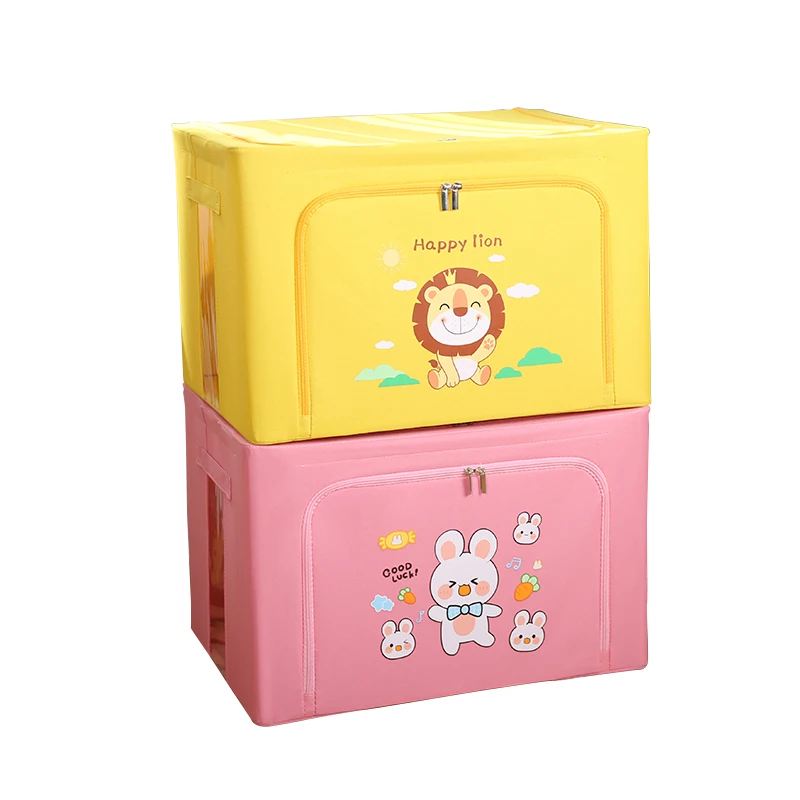 Hot Sale Kids Cartoons Pattern Toys Dolls Organizer Storage Closet Storage Bag Organizer Storage Boxes