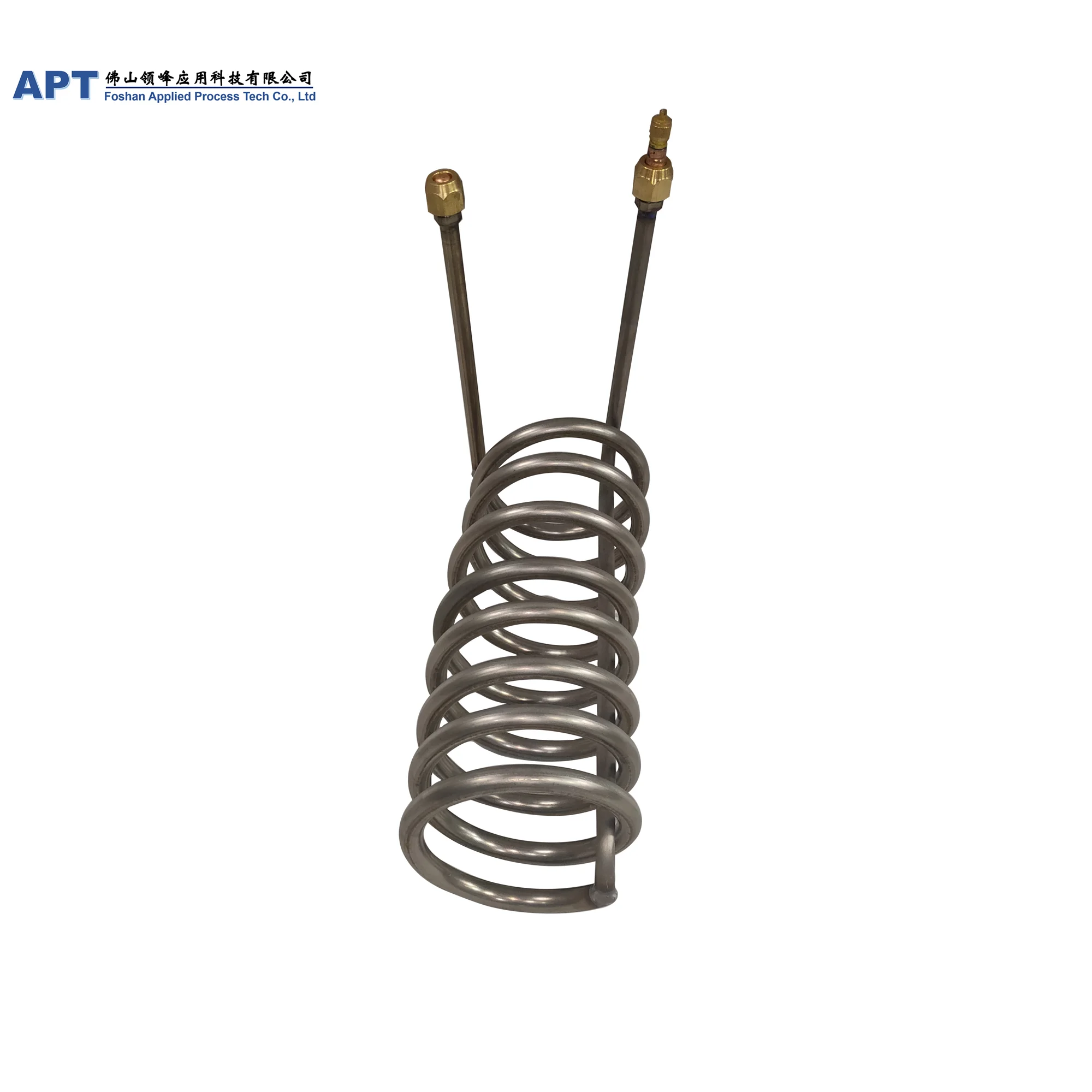 Customized 4HP stainless steel tube coil evaporator Titanium corrugated tube coil heat exchanger counterflow wort chiller