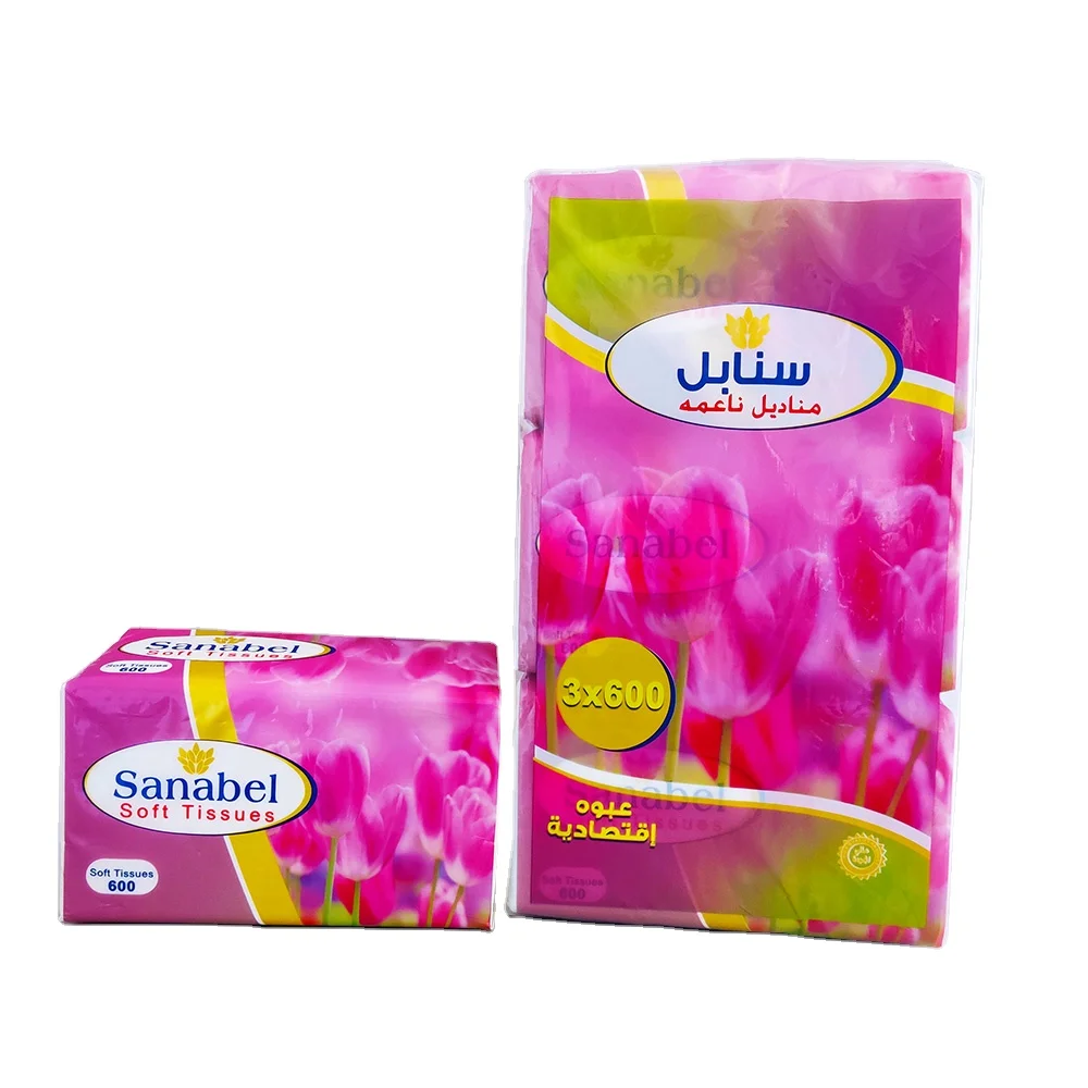 Soft pack OEM logo private label tissue paper and facial tissue for household