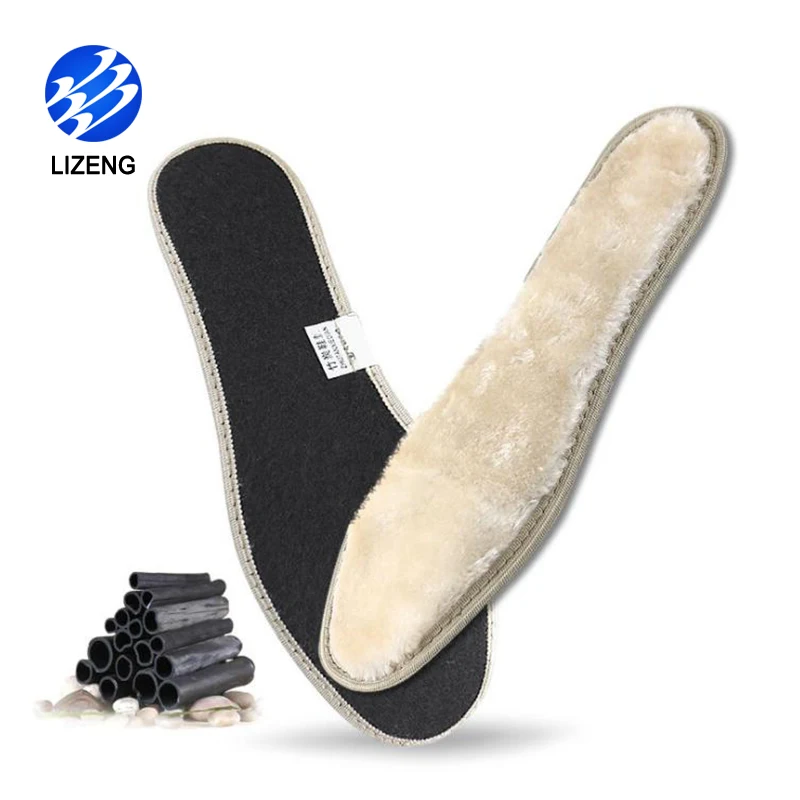 Everyday Bamboo Charcoal Winter Fur Warm Insoles