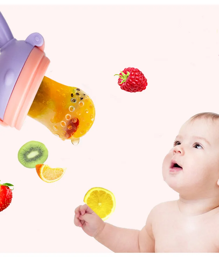 Safe Baby feeding BPA Free Cute Pig Deer Shape Food Vegetable Nipple Pacifier Feeding Silicone baby fruit feeder