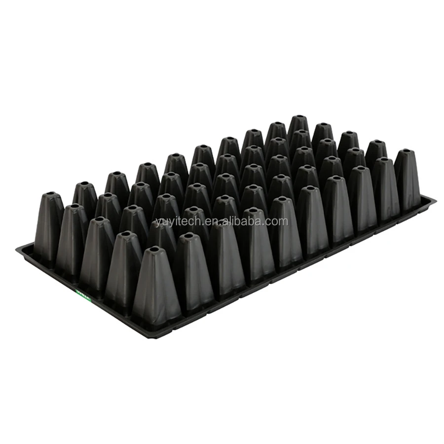 Deep 50 Holes Plastic Tree Seed Planter Nursery Trays for Forestry Propagation