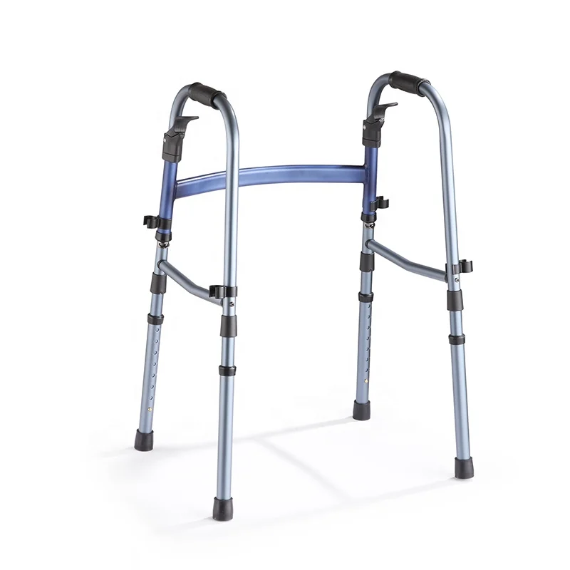 Medical Supplies Height Adjustable Elderly Walker Mobility Folding Walker Lightweight Aluminum Walker For Adults