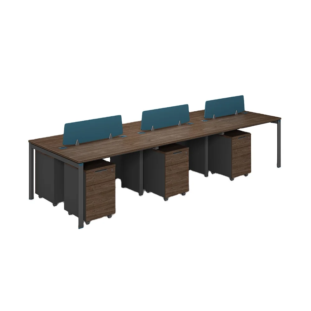 Высококачественный деревянный Рабочий стол для персонала офисный 2 4 6 человек офисная мебель офиса