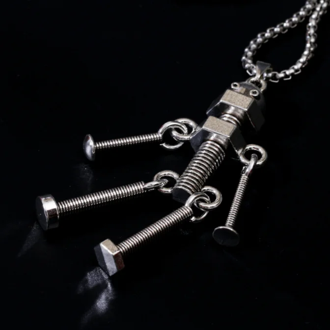 Hip hop necklace couple Disco accessories Punk sweater pendant male and female personality choker