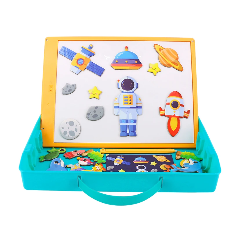 11 Inch 3 in 1 Home School Erasable Smart Board LCD Writing Tablet with Magnetic Puzzle Education Drawing Toy for Kids