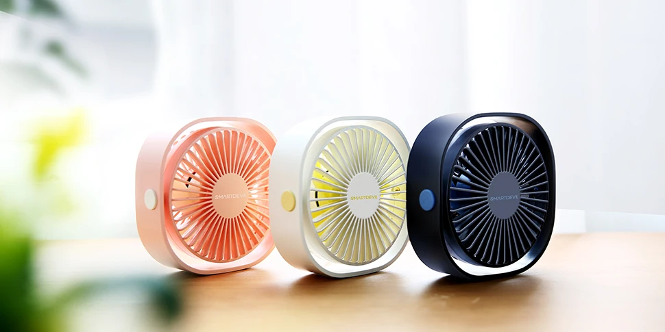 
Portable Cooling USB Desktop Fan 3 Speed Personal with 360 Rotation Adjustable Angle for Office Household Traveling 