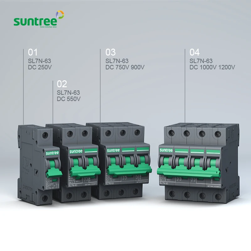  Горячая Распродажа Новый солнечный инвертор Suntree цепи 2 pole Мини 1000v Солнечный выключатель mcb 50 ampelectric dc braker автомат защити 50a