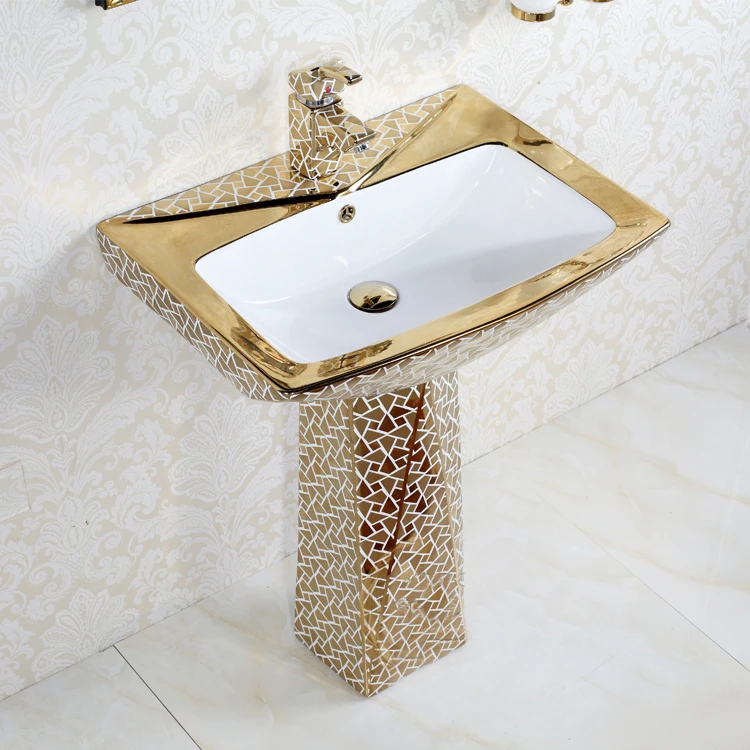 Goldenwaschbecken стоячие цветные раковины для ванной керамические