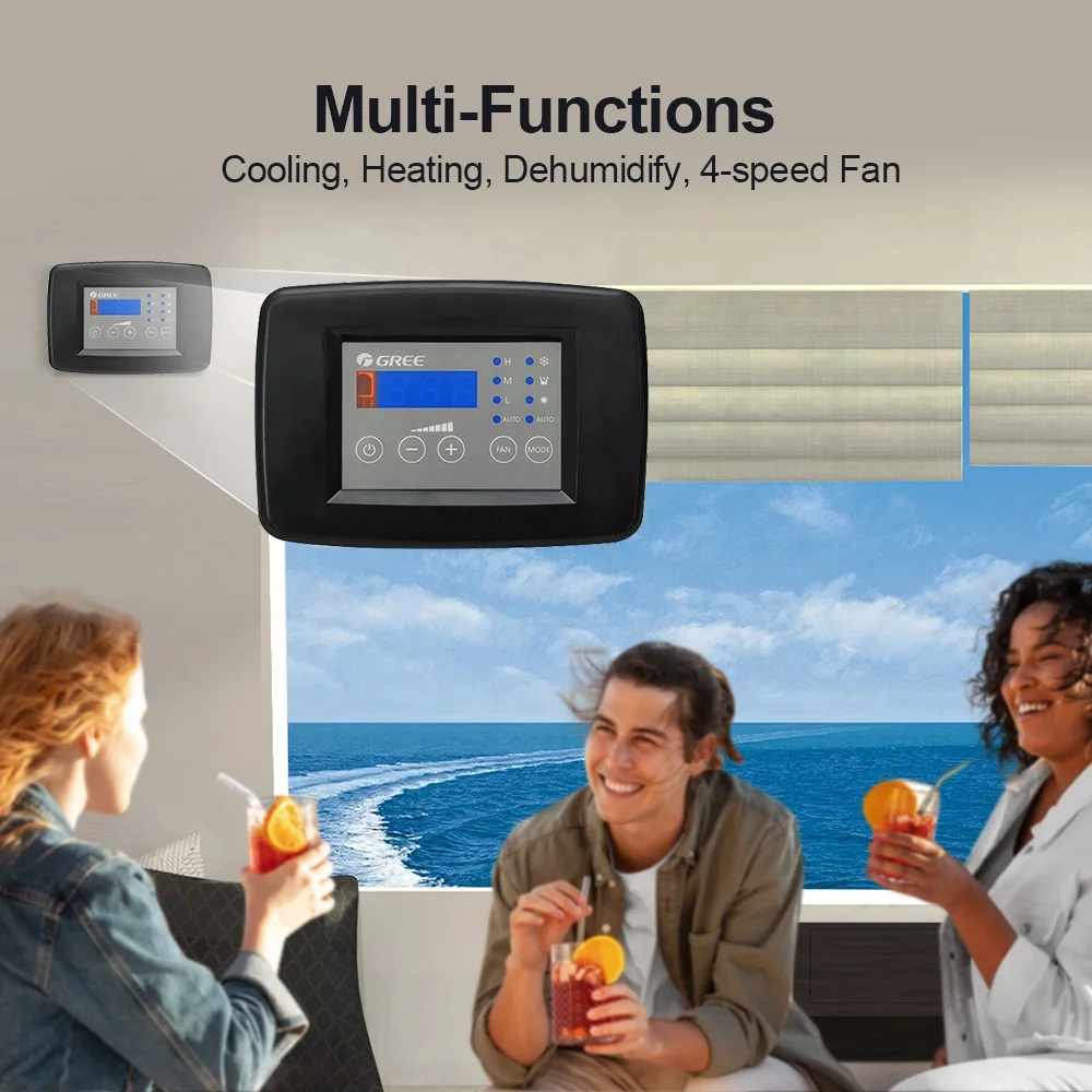 Gree 12000 16000 Btu Marine Air Conditioner System for Boat Multi Function Sea Water Cooled Chiller 115V 220V