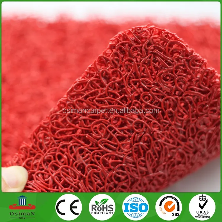Red carpets pvc coil floor mat roll waterproof pvc mat roll spaghetti without backing manufacturer china supplier