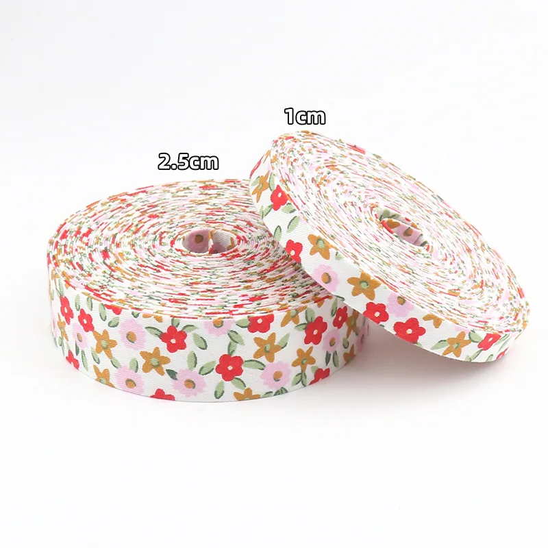 HT sublimation custom woven ribbon printing 38mm 50mm 75mm DIY bow gift packaging cartoon Christmas ribbon