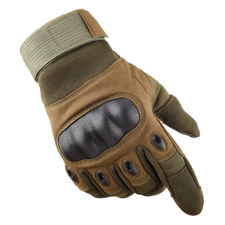 Multifunction Carbon Fiber Full finger hard knuckle tactical gloves high quality police tactical military Fighting gloves