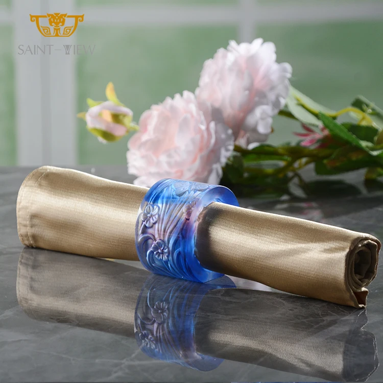 Crystal Beaded Napkin Ring Designer Decorative Wholesale Latest Arrival Table Top Fancy Napkin Holder