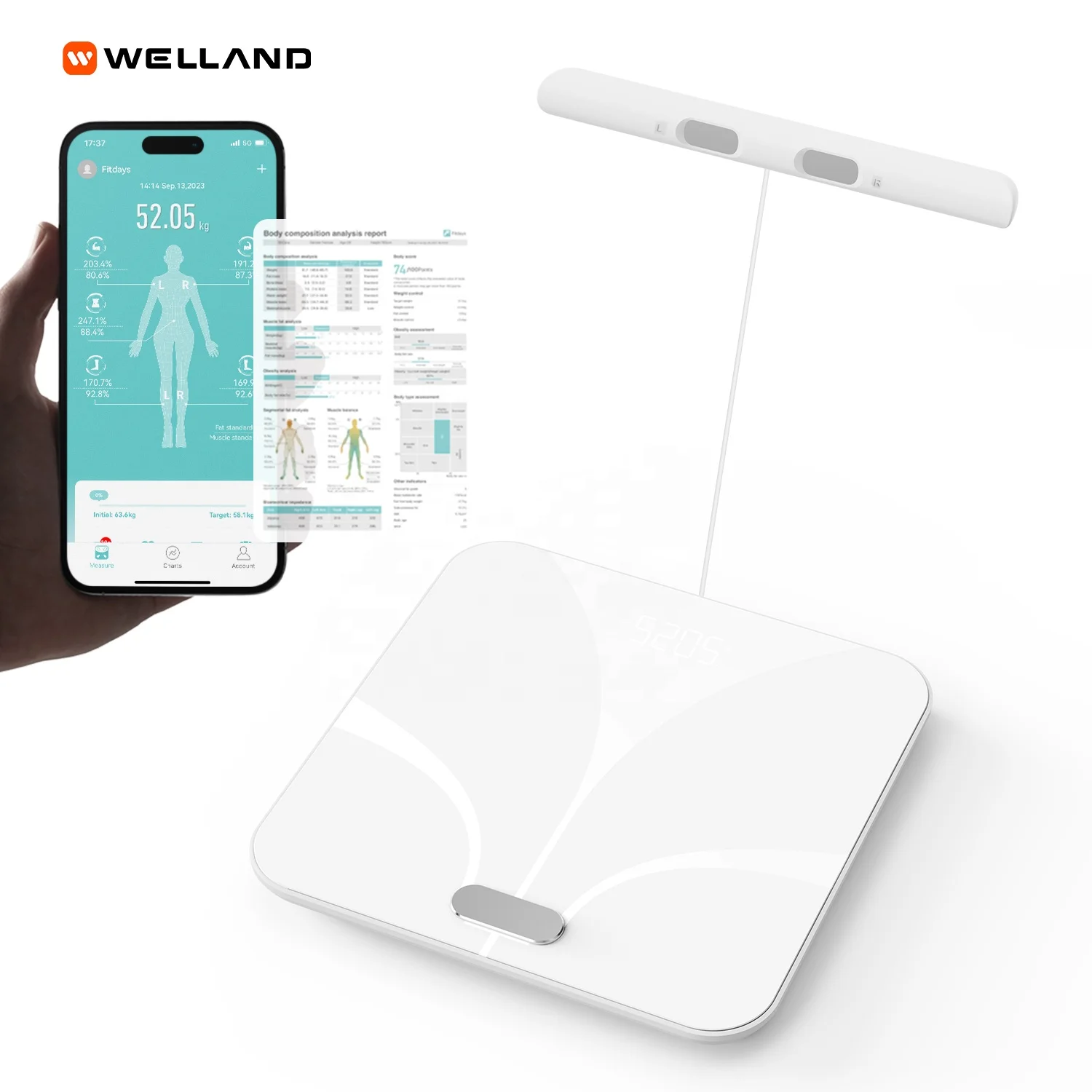 8 Electrodes Scale Weight Body Fat Analyzer Mass Index Smart Bmi Scale Fat Digital Bathroom