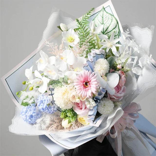 custom waterproof gift floral bouquets roll paper packing non woven korean rose flowers wrapping paper packaging