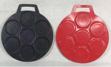 aluminium non stick  crepe pan nonstick pancake dosa tawa with 7holes  big sizes grill pan