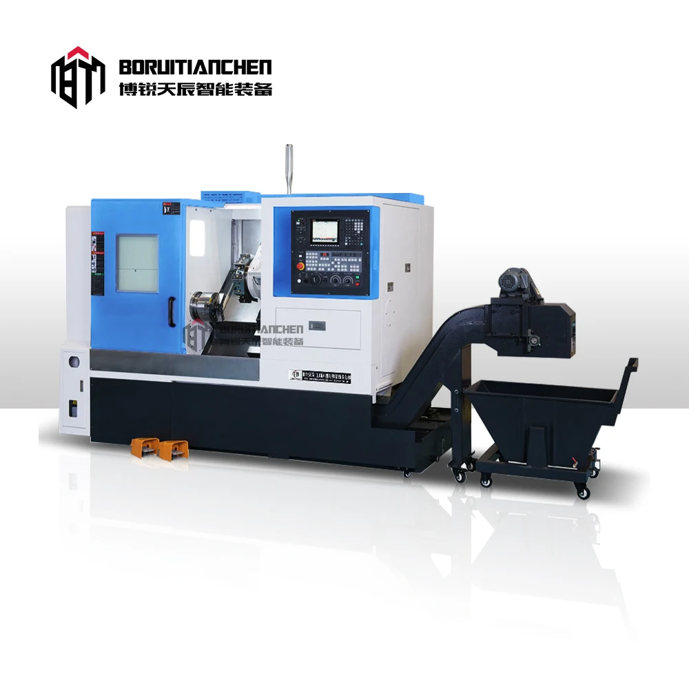 BR-20H-400D Turning and milling compound center swing diameter over bed 460mm 600mm slant bed cnc lathe with turret