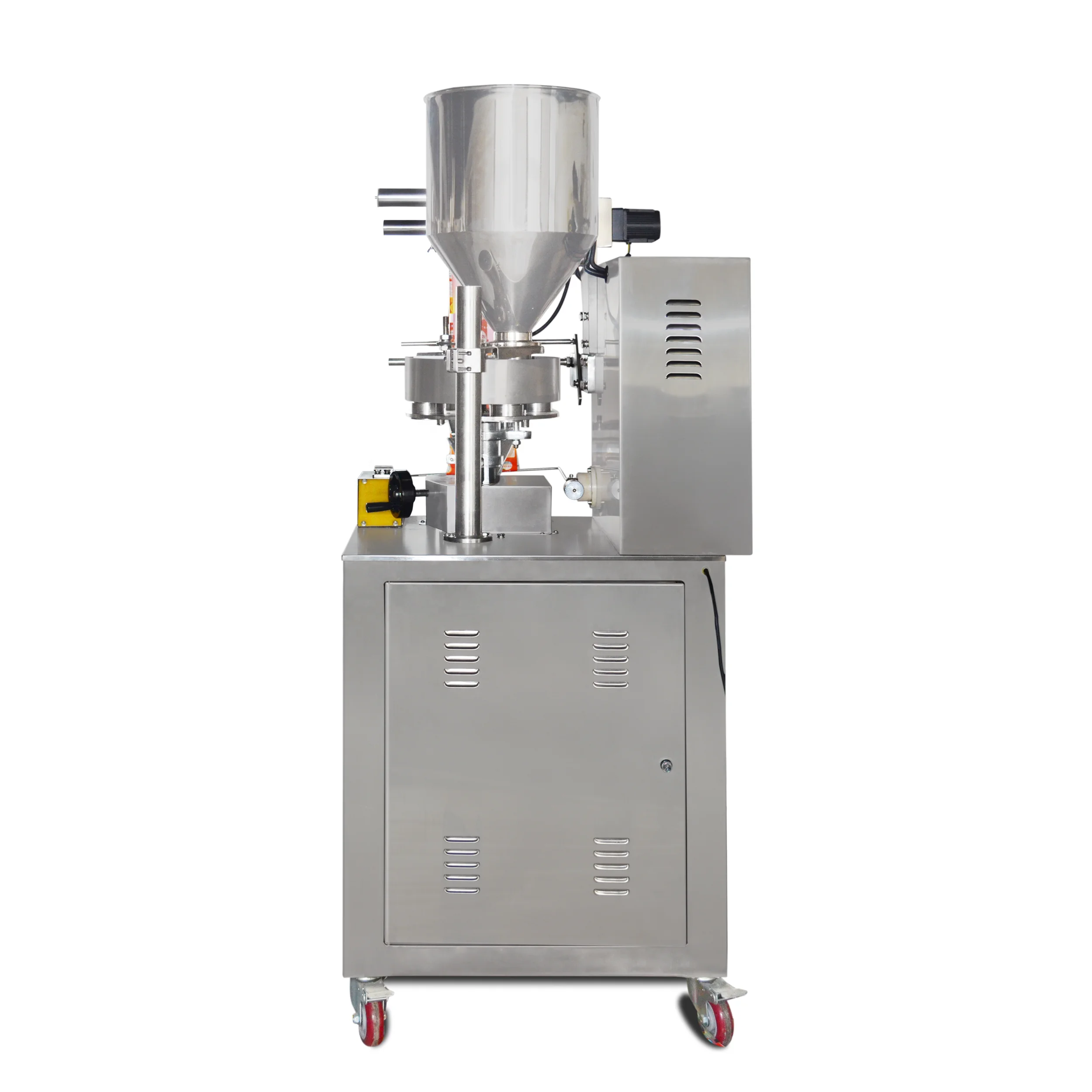 PLC controlled sensor 4 sides flower plant seeds small pouch measure cup packing machine with tear mark 5-100g