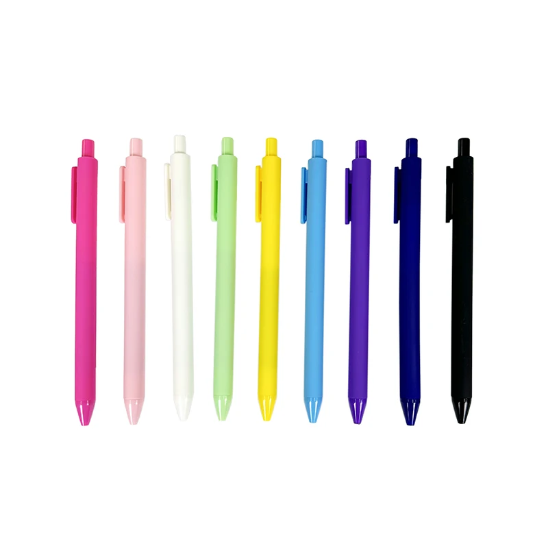 2025 Custom Cute Blue Black Ink Pens Multicolor 0.5mm Writing Width Gel Pens Morandi Macaron Colors Plastic Pens for Students