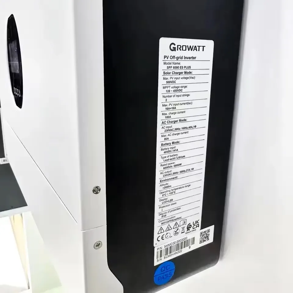 Growatt  6000 ES Plus Off Grid Solar Inverter 6kw Hybrid Solar System Solar Products For Off-grid Systems