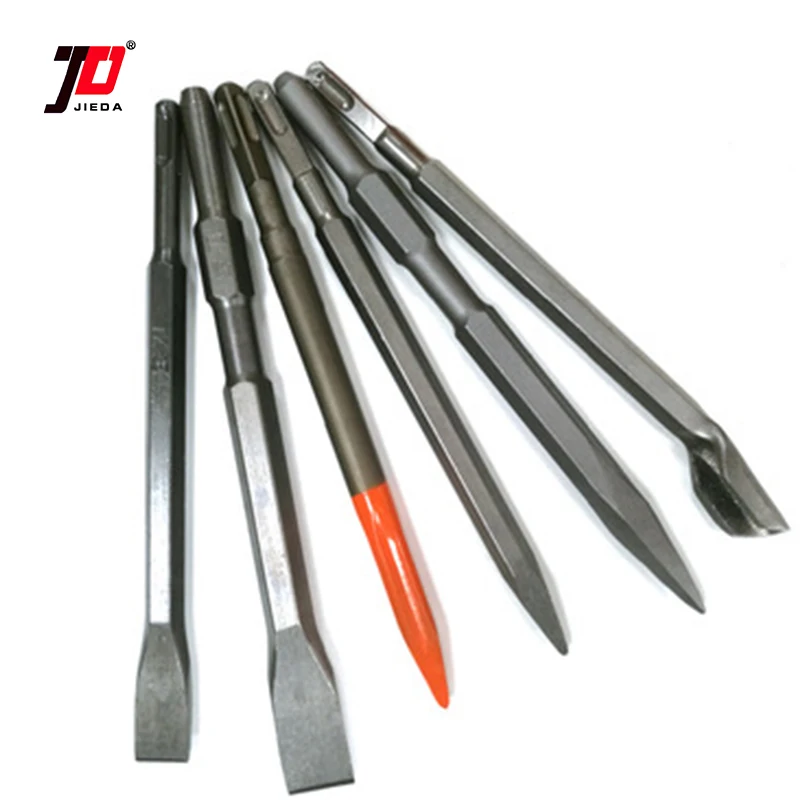 Heat Treatment New Type Colour Painted 40Cr Steel Hexagonal Self Sharpening Point Concrete Chisel Gouge Carving Electric