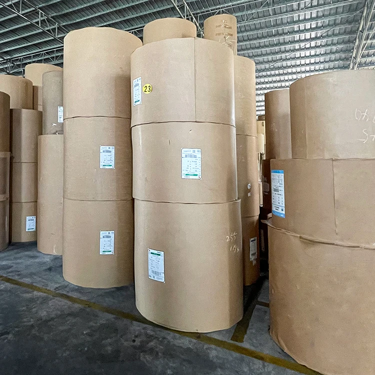 Good Quality Biodegradable Virgin Pulp Kraft Paper 180-450 Gsm Pe Coated Jumbo Roll Kraft Paper