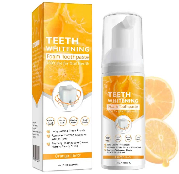 Custom Logo Natural Organic Fruit Flavor Teeth Refreshing Foaming Toothpaste