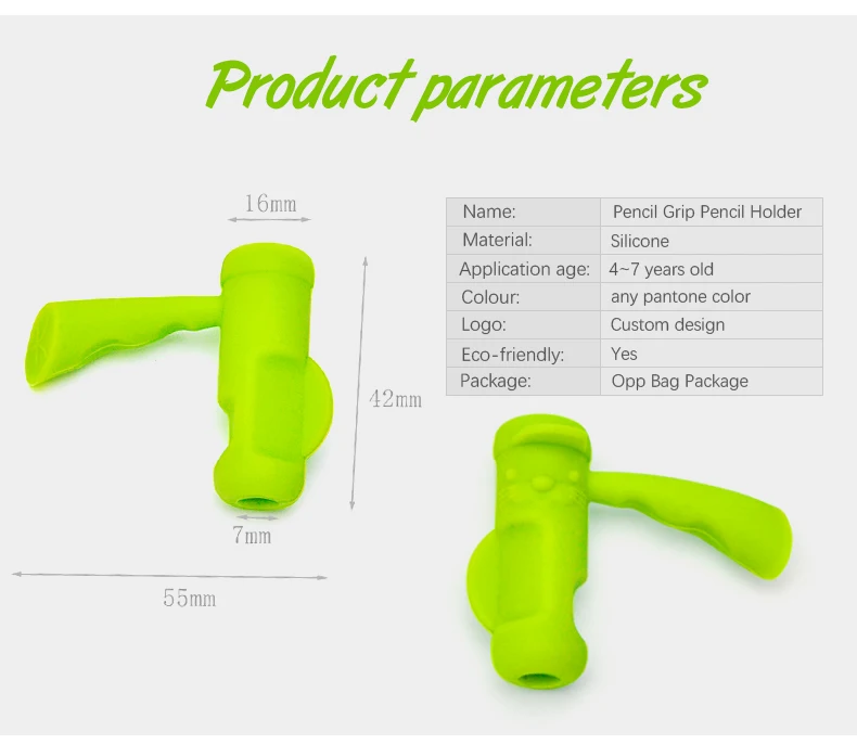 Comfortable Rubber Pencil Grip Soft Touch Children Silicone Pencil Grips For Kids Handwriting