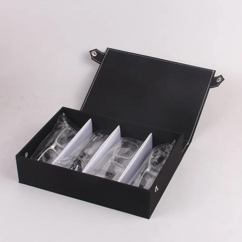 YTZ0226 wholesale custom sunglasses cases 4 slots eyewear display Sunglass Show Packaging Eyewear Suitcase