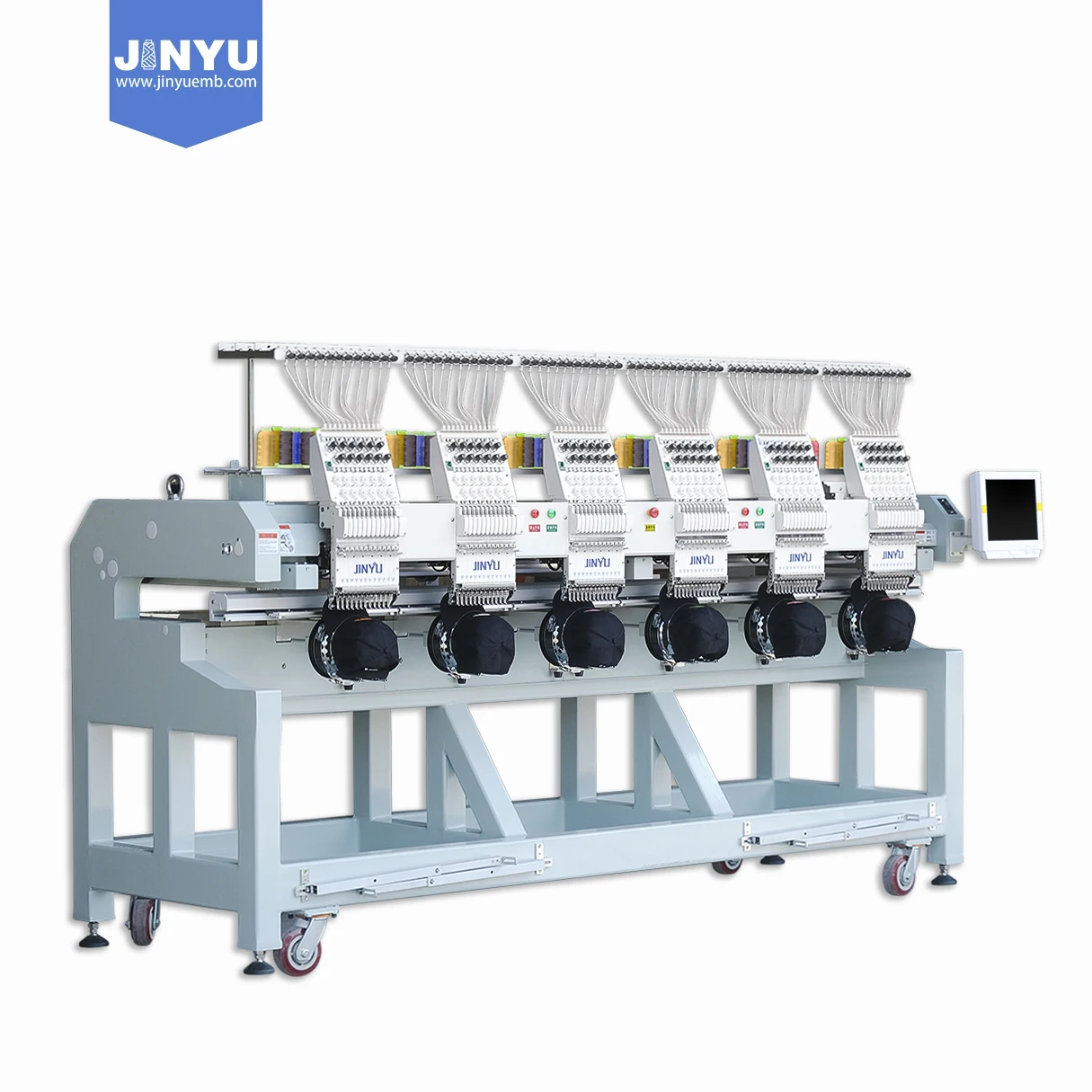 Jinyu computerized high speed 6 head embroidery machine jinyu brand with best price