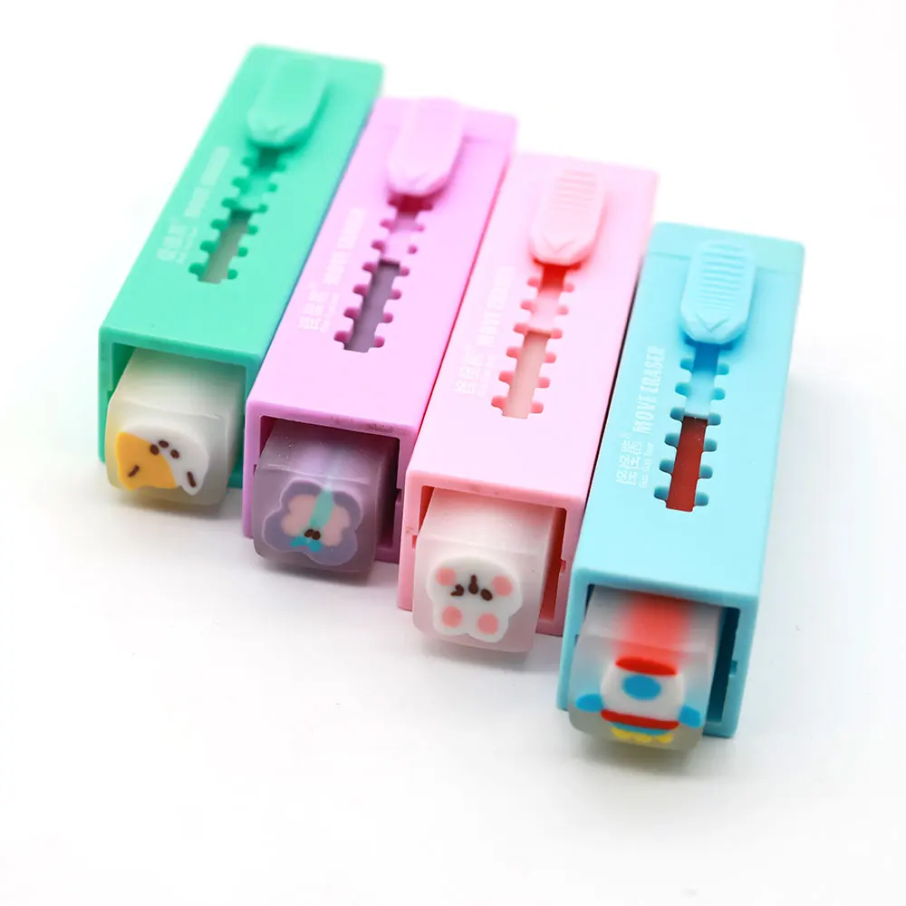 Push and pull erasers Cute colored erasers factory promotion New Hot extruded erasers for children  for office student