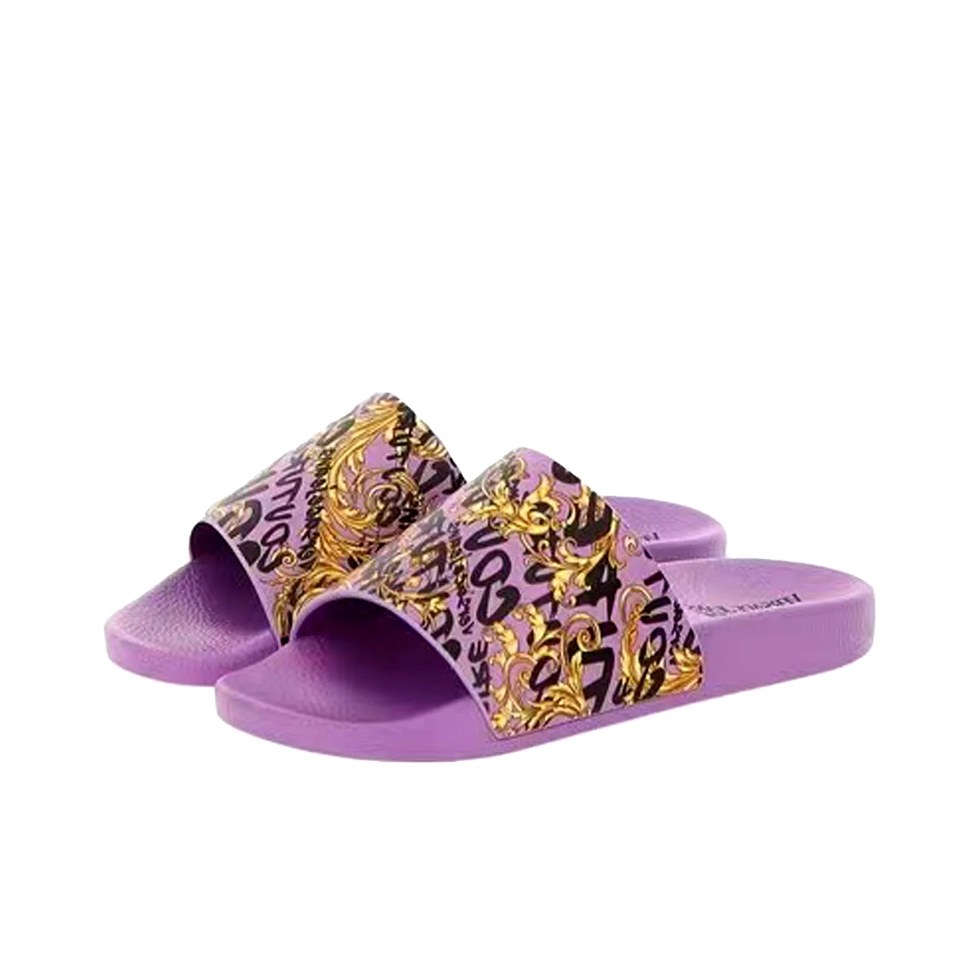 Latest design open toe printing fashion sleepers slide sandals  ladies shoes flat women summer slippers for circulation