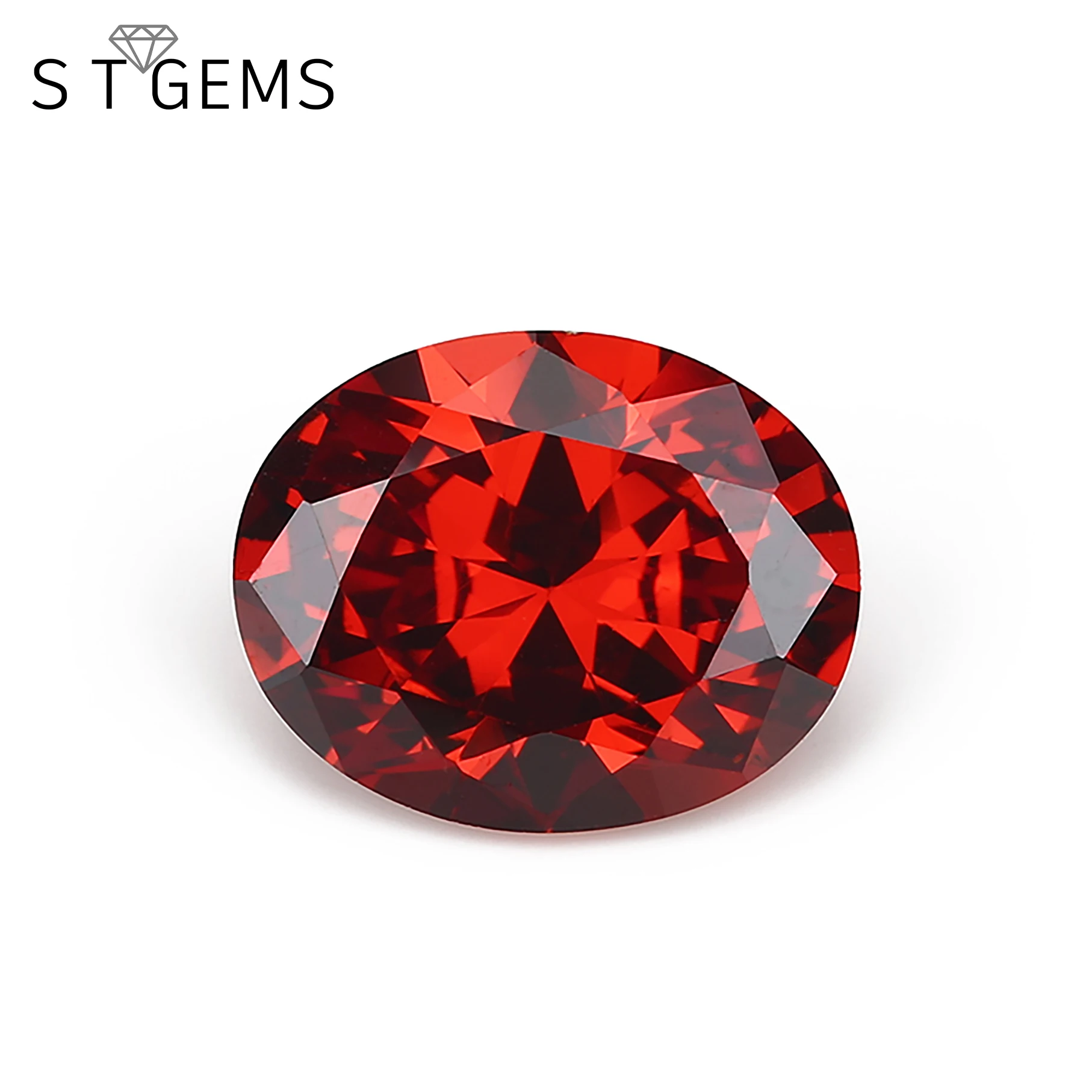 Ready to Ship 100 Pcs Best Supplier Cheap Price Wholesale Oval Cut Synthetic Garnet Color Cubic Zirconia