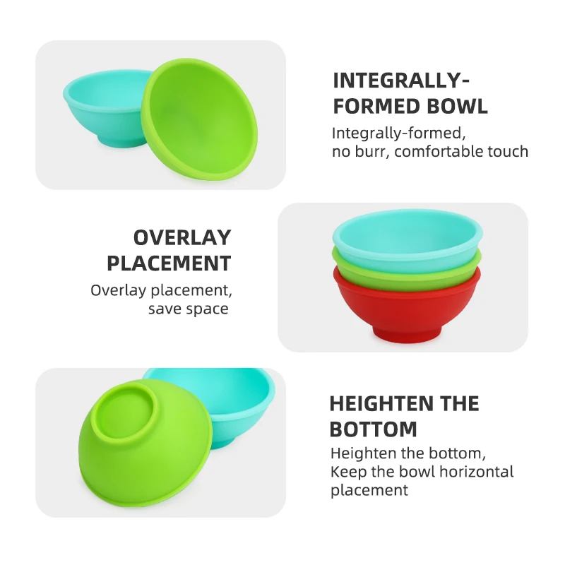 Multi-fuction Silicone Kitchen Daily Products Use Items Set Of 4pcs Pinch Mini Bowl