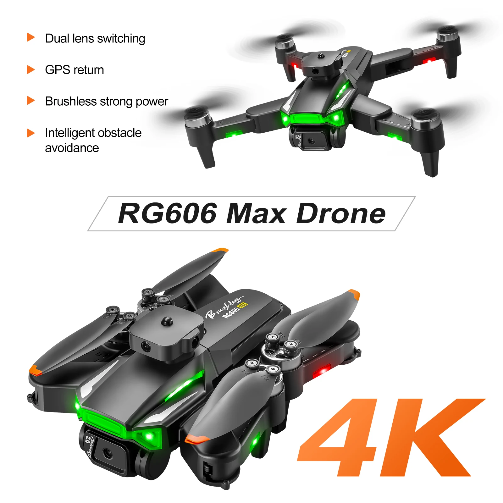 RG606MAX drone GPS obstacle avoidance aerial photography quadcopter brushless dual camera aircraft
