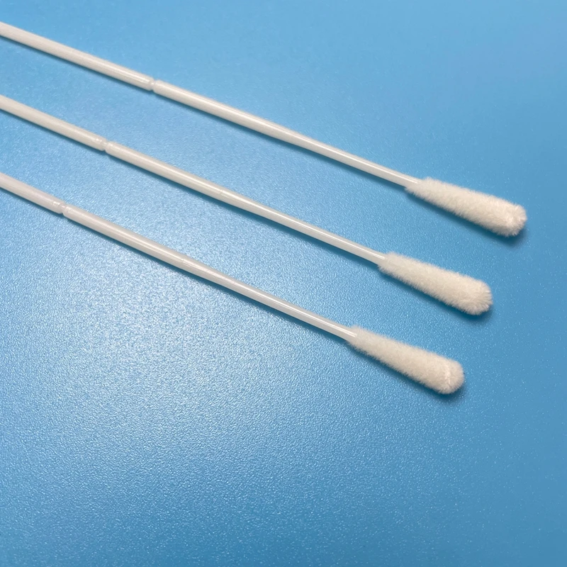 150mm Sterile Oral Mouth Swab 4.5mm Flocked Nylon Head Disposable Specimen Collection Cotton Bud