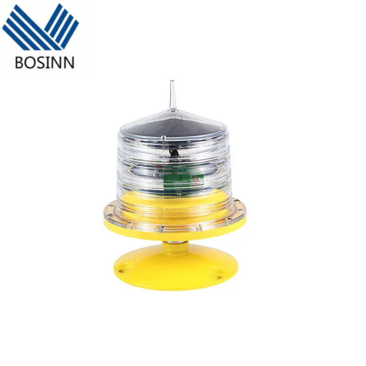 Vertical Boundary Lamp Taxiway Side Warning Solar Helipad Light Airport Navigation Aid Obstacle Indicator Lights