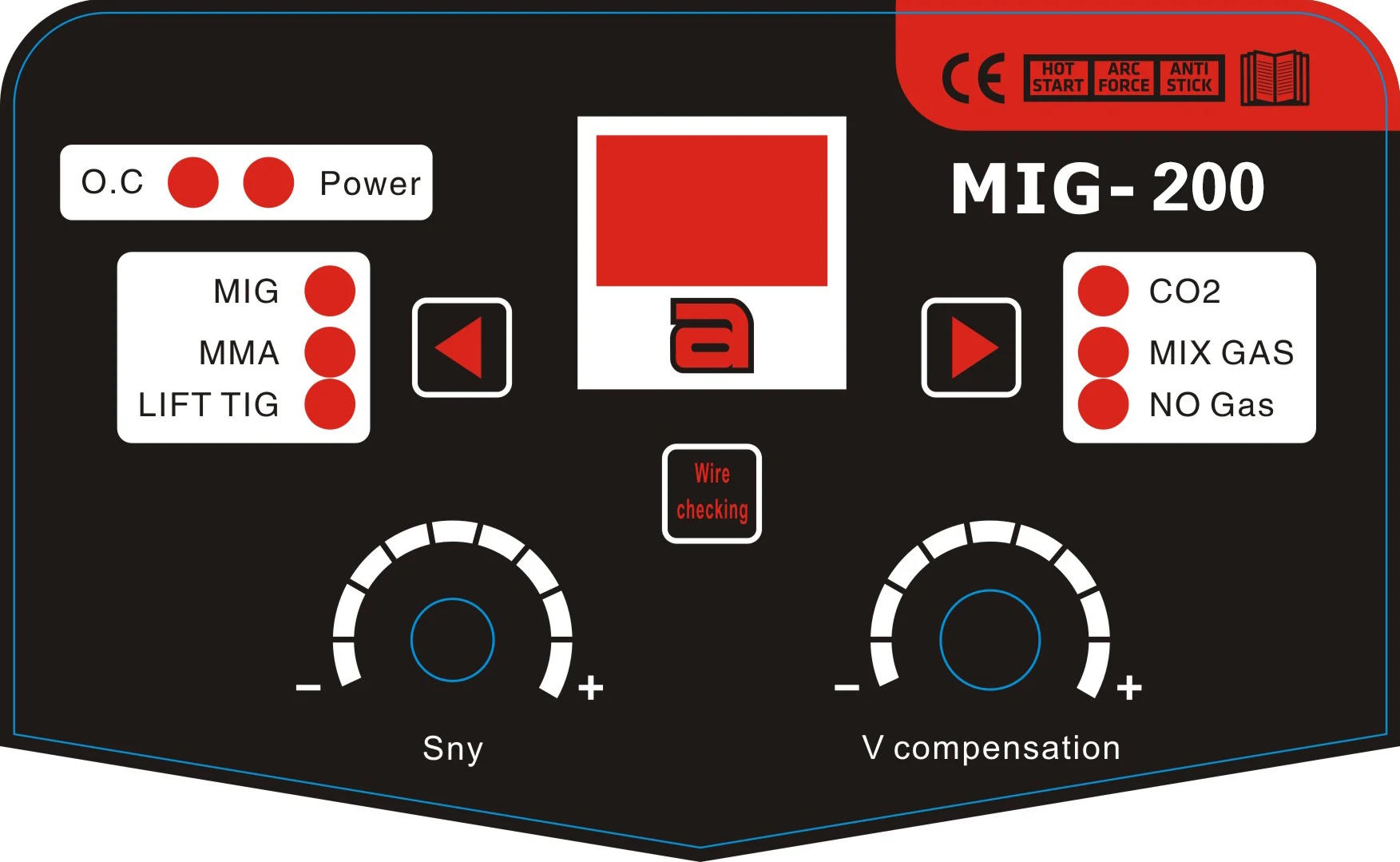 4 in 1 IGBT Single phase mig welder 200 amp arc welder CO2 NO GAS tig stick mag mma aluminum welding machine with mig