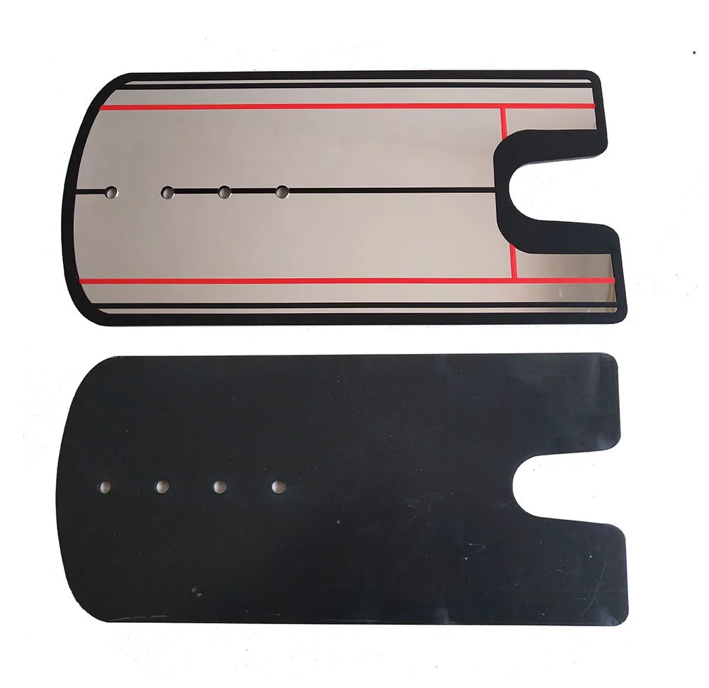 Golf putting mirror for putting practice alignment aid